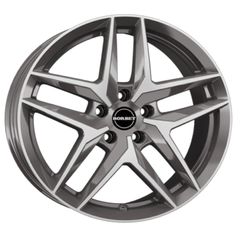 Borbet Z mistral anthracite glossy polished 7.5x18 ET44 - LK5/112 ML66.6