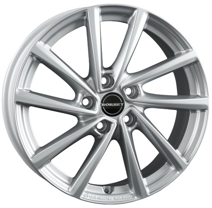 Borbet V crystal silver 7x17 ET40 - LK5/112 ML57.1