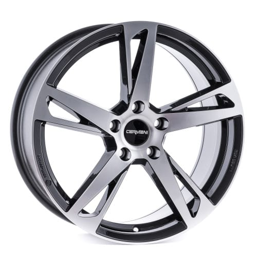 Carmani 16 Anton black polish 8x18 ET43 - LK5/112 ML66.6