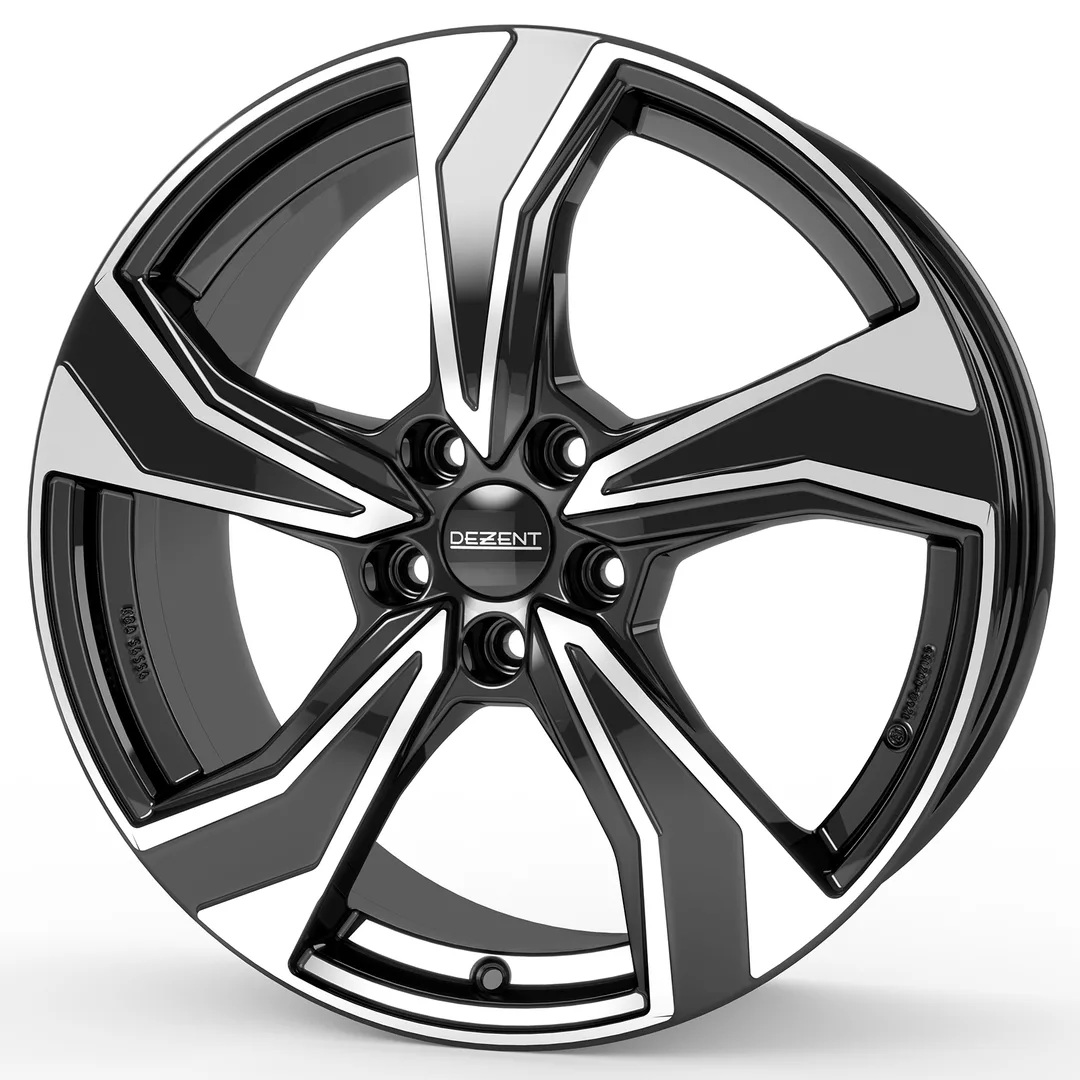 Dezent KB black/polished 7x17 ET45 - LK5/114.3 ML67.1