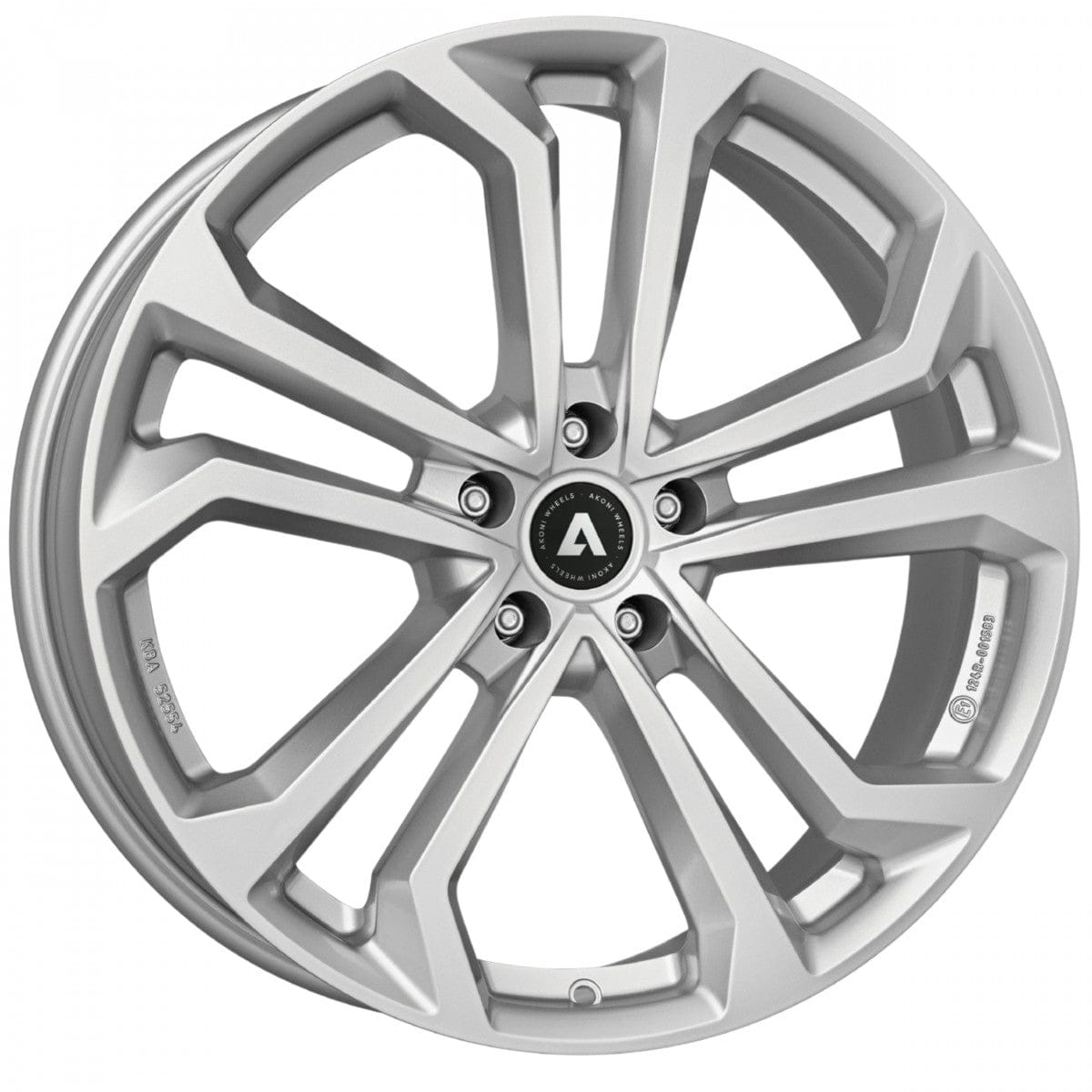 Akoni AK04 silver 7x18 ET22 - LK5/112 ML66.6