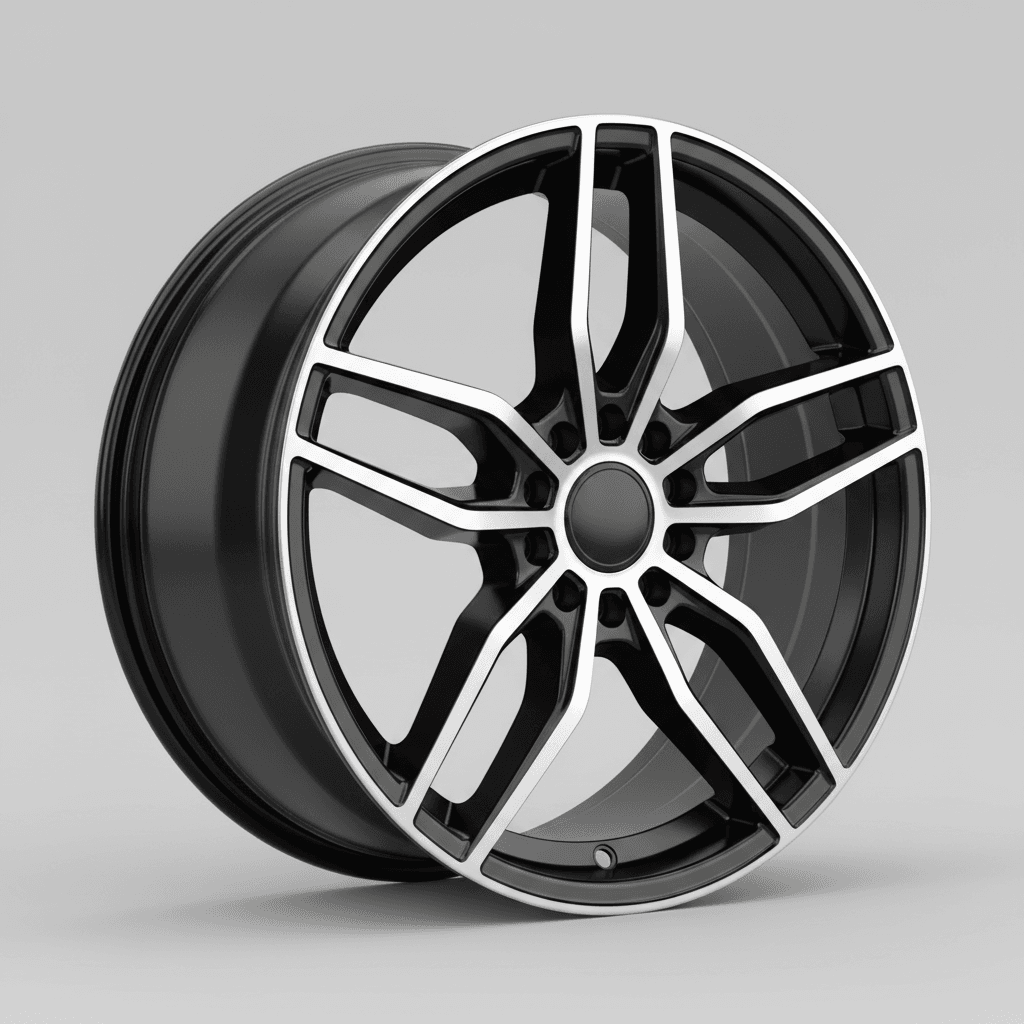 DBV 5DS 005 schwarz glänzend poliert 6.5x16 ET38 - LK5/100 ML60.1
