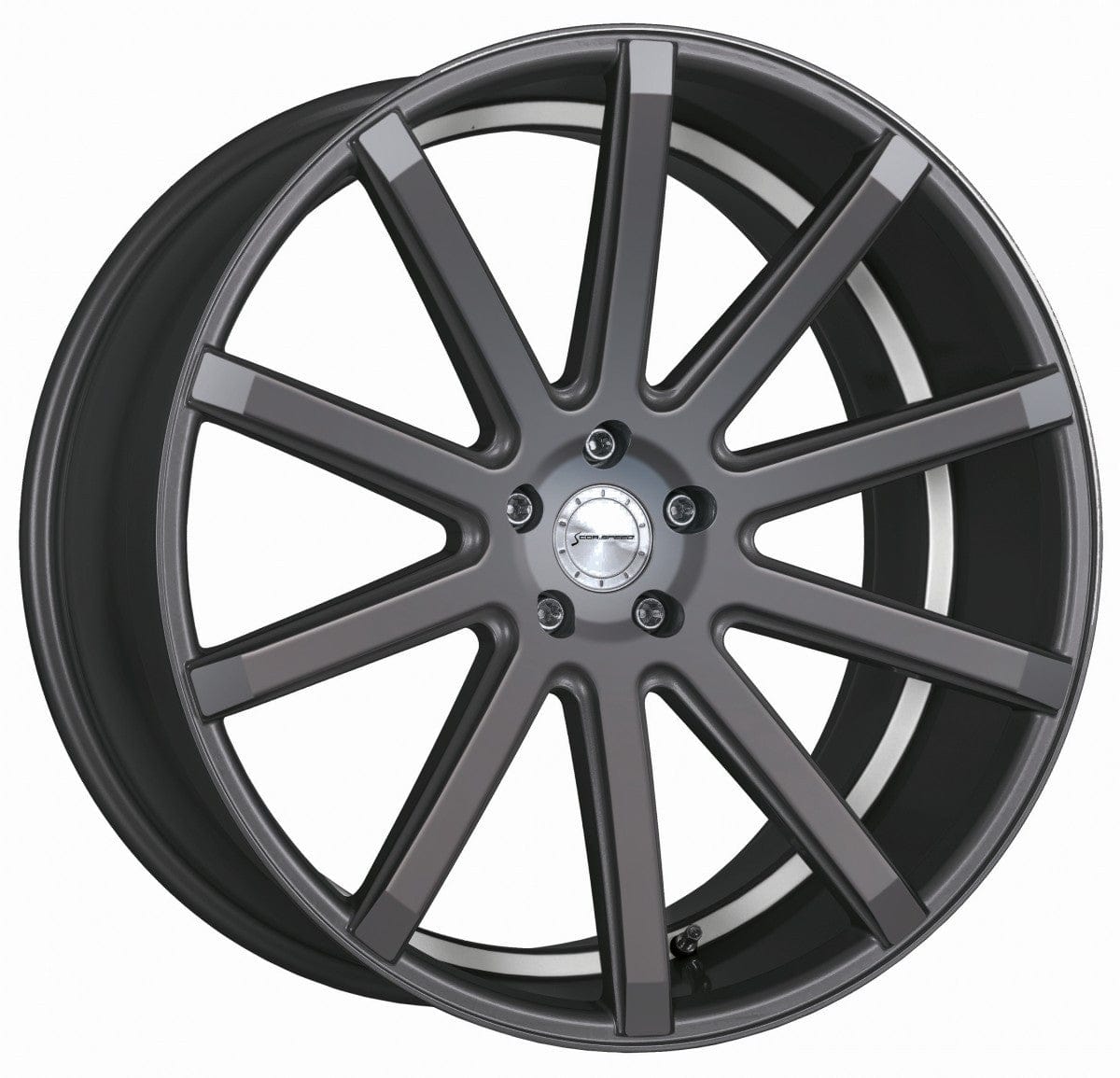 Corspeed Deville gunmetal / Undercut Color Trim weiss - DS5 8.5x19 ET40 - LK5/112 ML73.1