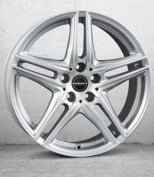 Borbet XR brilliant silver 6.5x16 ET22 - LK5/112 ML66.6