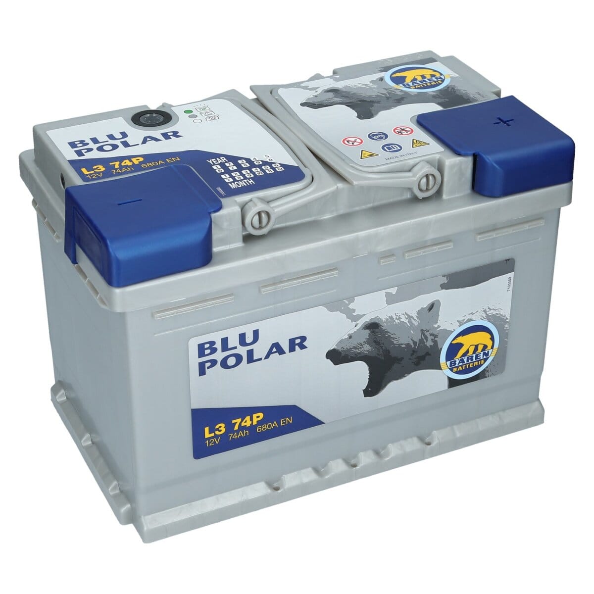 Bären Blu Polar 12V 74Ah 680 A [L3 74P] Autobatterie