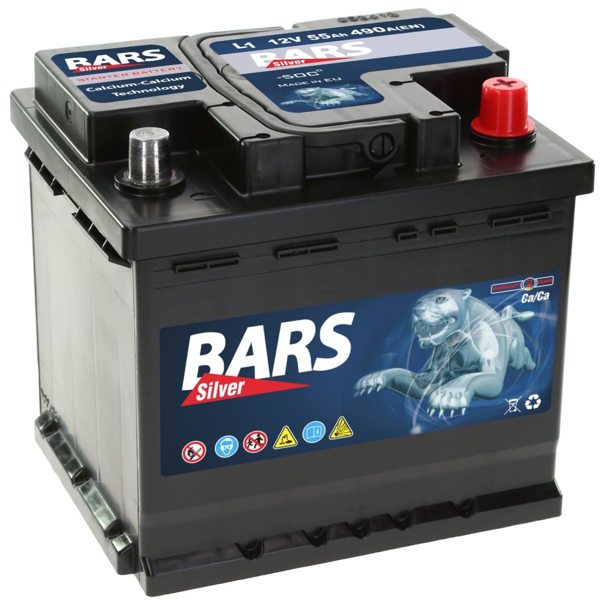 Bars Silver 12V 55Ah 490 A Autobatterie