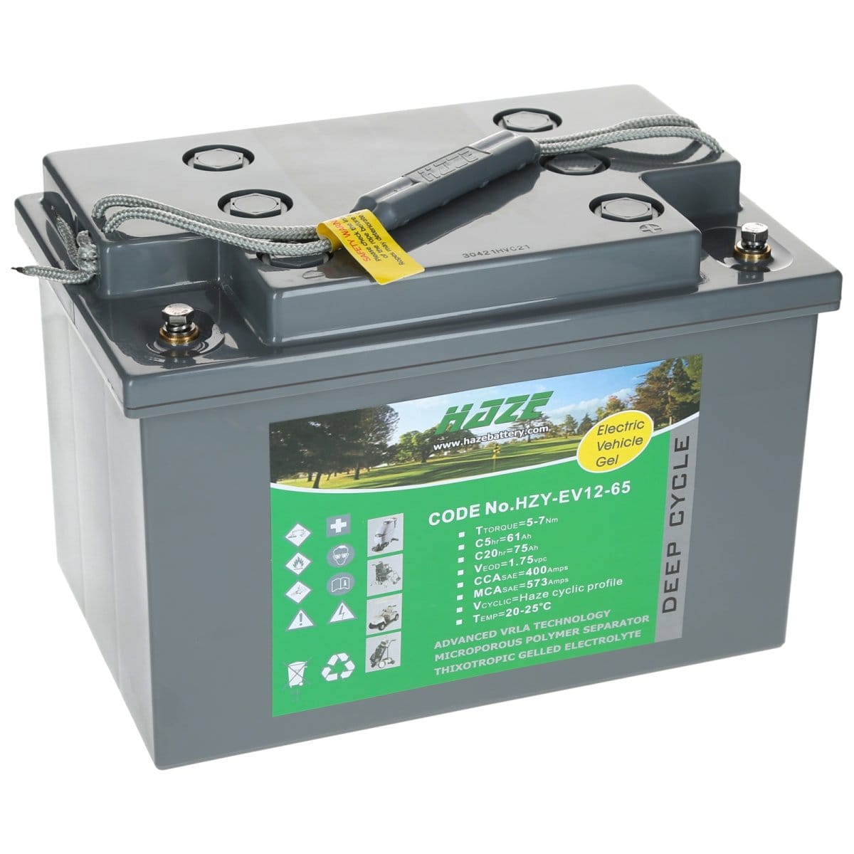 Haze 12V 75Ah GEL Bleiakku HZY-EV12-65 Industriebatterie
