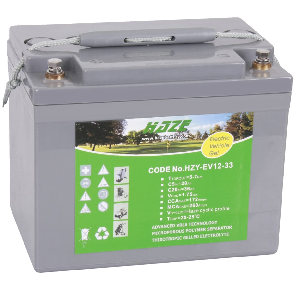 Haze 12V 36Ah GEL Bleiakku HZY-EV12-33 Industriebatterie
