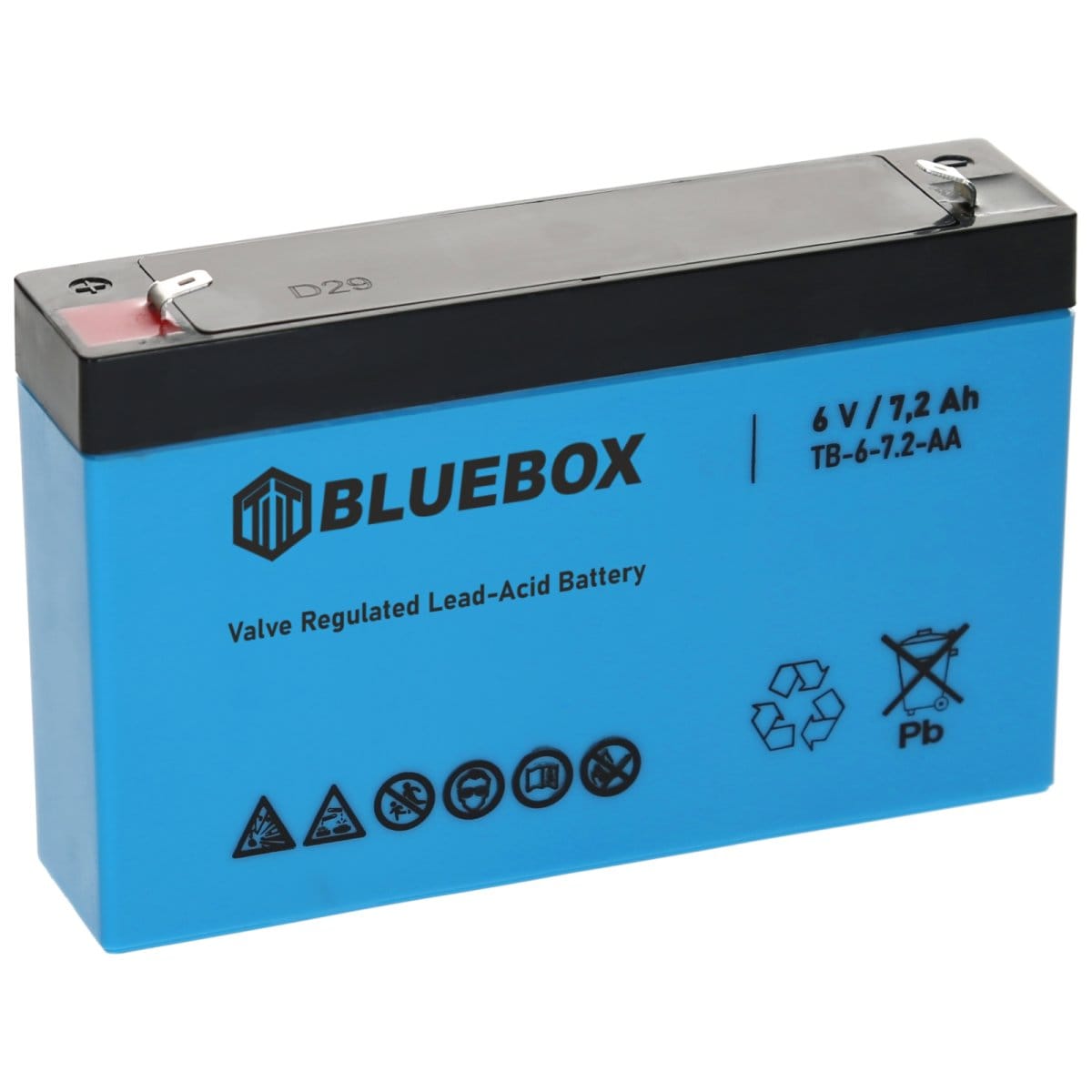 Bluebox 6V 7,2Ah Bleiakku AGM VRLA Industriebatterie