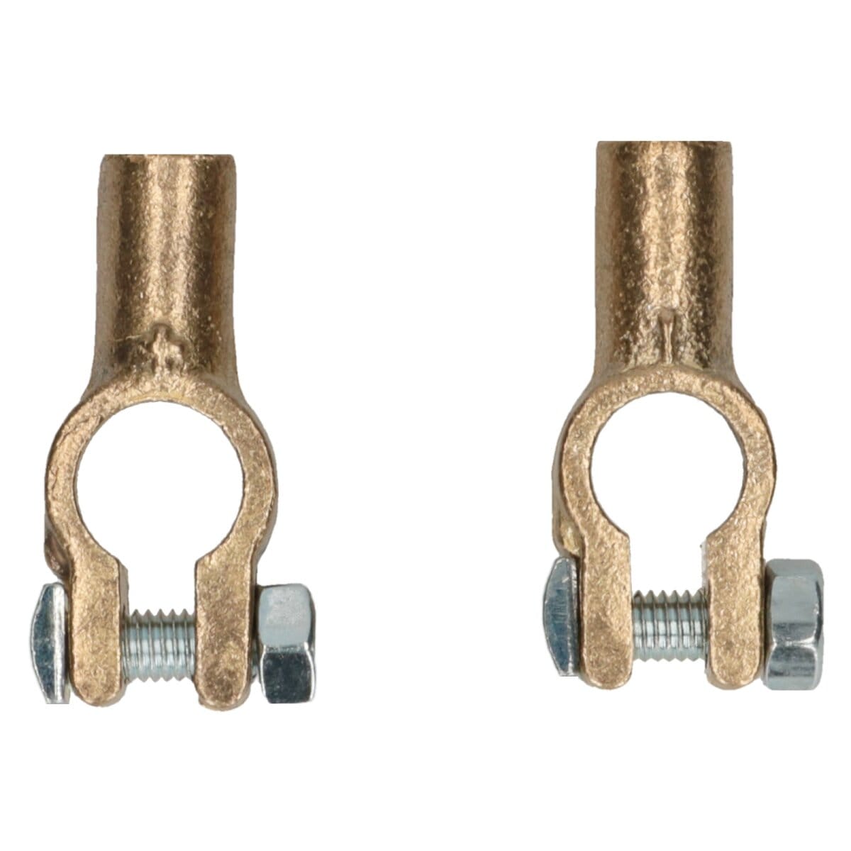 Presseklemme Quetschklemme komplett für + und - Pol Messing Kabel 8mm