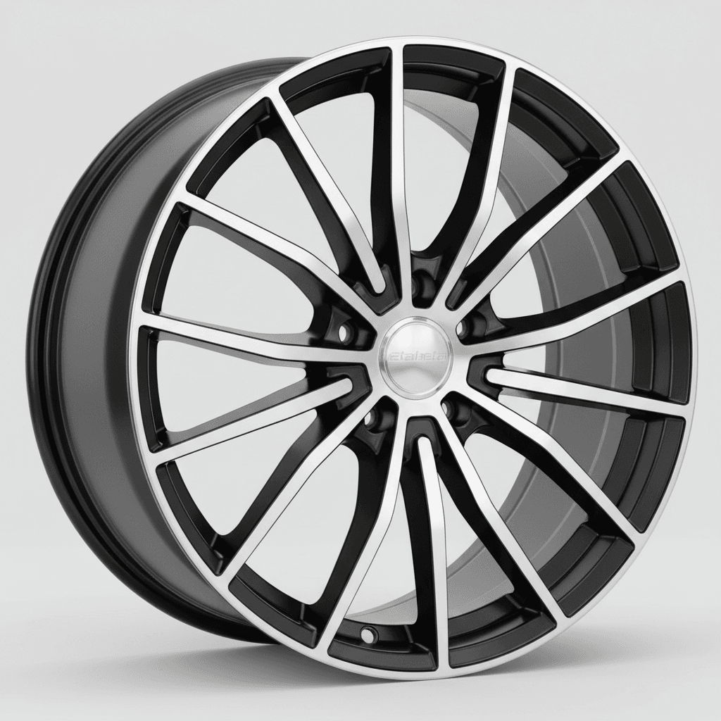 Etabeta Piuma-C black matt full polished 10.5x22 ET30 - LK5/112 ML66.6