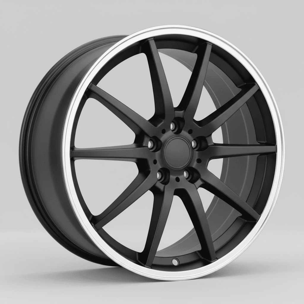 Fondmetal Bluster matt black machined lip 8x18 ET40 - LK6/135 ML87.1