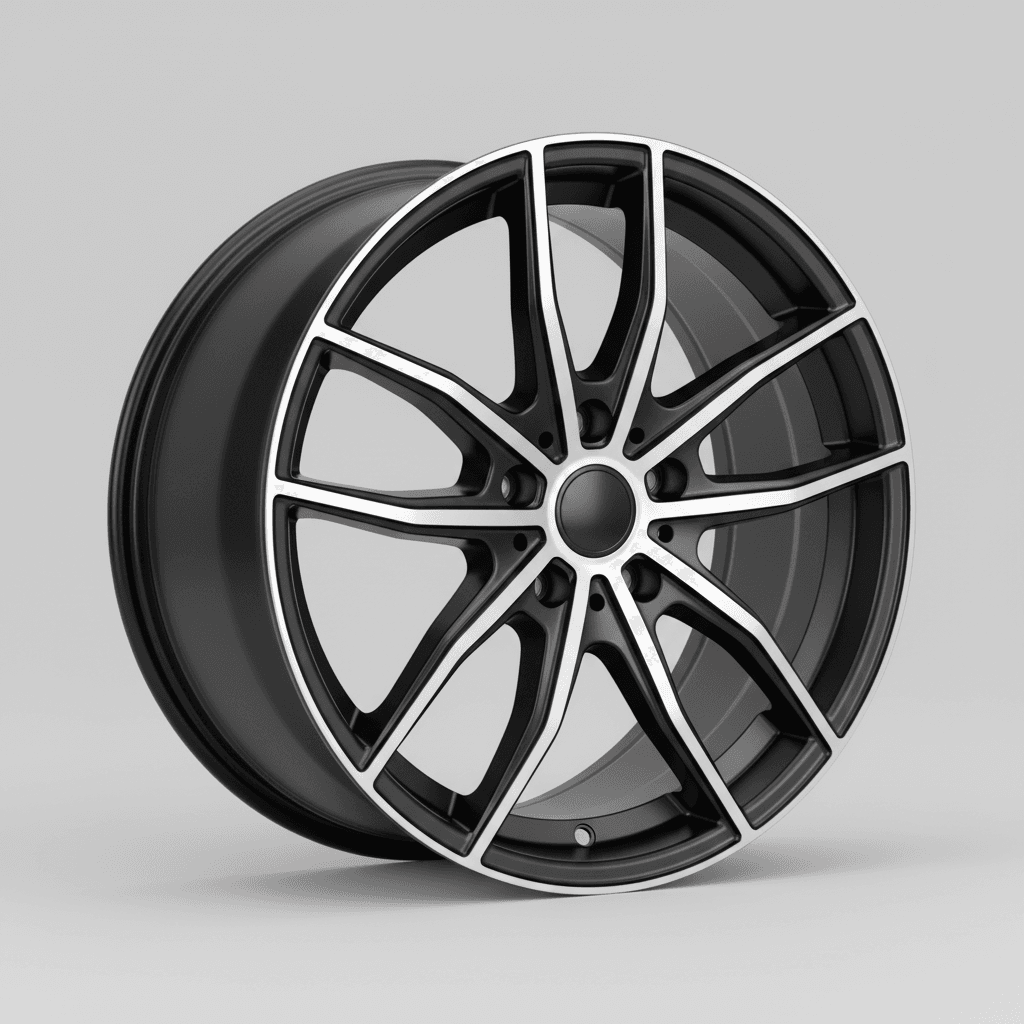 Barracuda Karizzma mattblack-polished / Color Trim weiss - DS20 8.5x19 ET18 - LK5/110 ML72.6