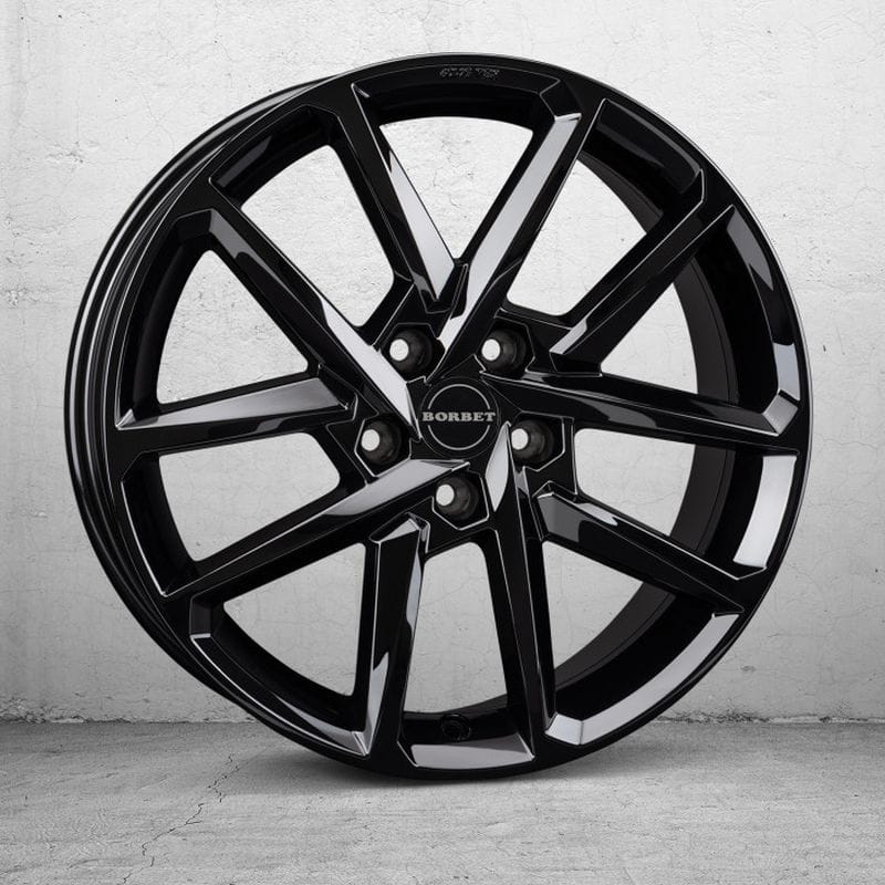 Borbet N black glossy 8x18 ET49 - LK5/112 ML66.5