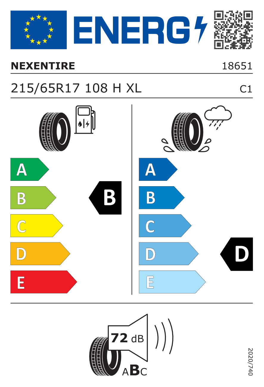 EU-Reifenlabel für 215/65R17 108 H Nexen Roadian CTX XL DOT23