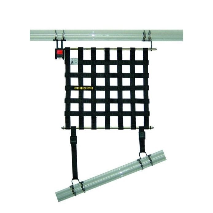 Schroth Fensternetz Größe 1 (L 400 mm x H 405 mm) inkl. Befestigungsmaterial schwarz links