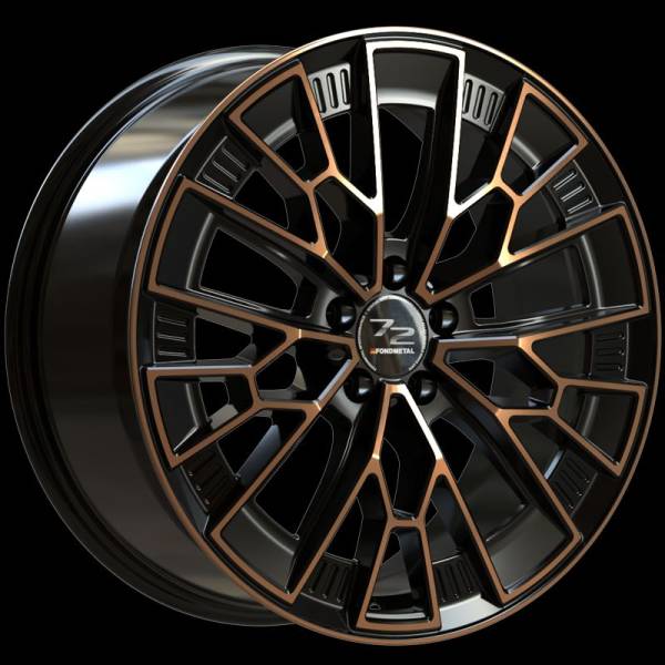 Fondmetal 1972 glossy black 10.5x20 ET29 - LK5/110 ML65.1