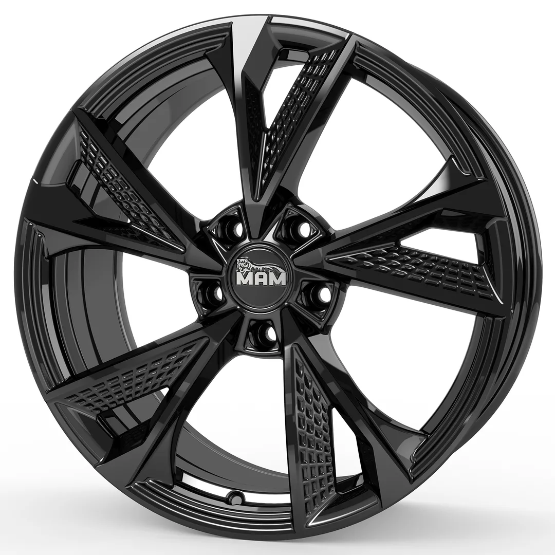 MAM RS6 black painted 7x16 ET38 - LK5/100 ML63.4