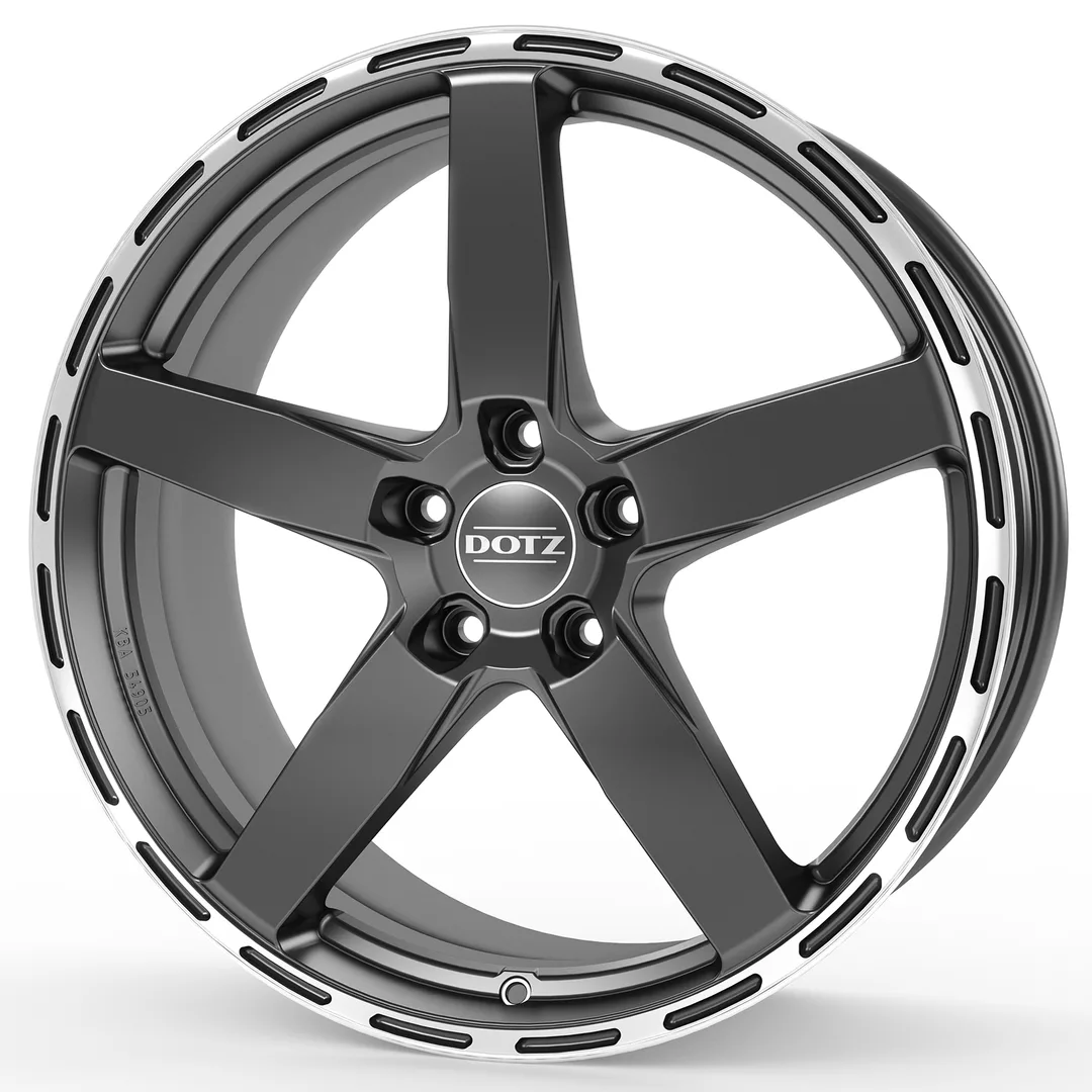 Dotz MarinaBay gunmetal/polished lip 8.5x20 ET45 - LK5/112 ML70.1