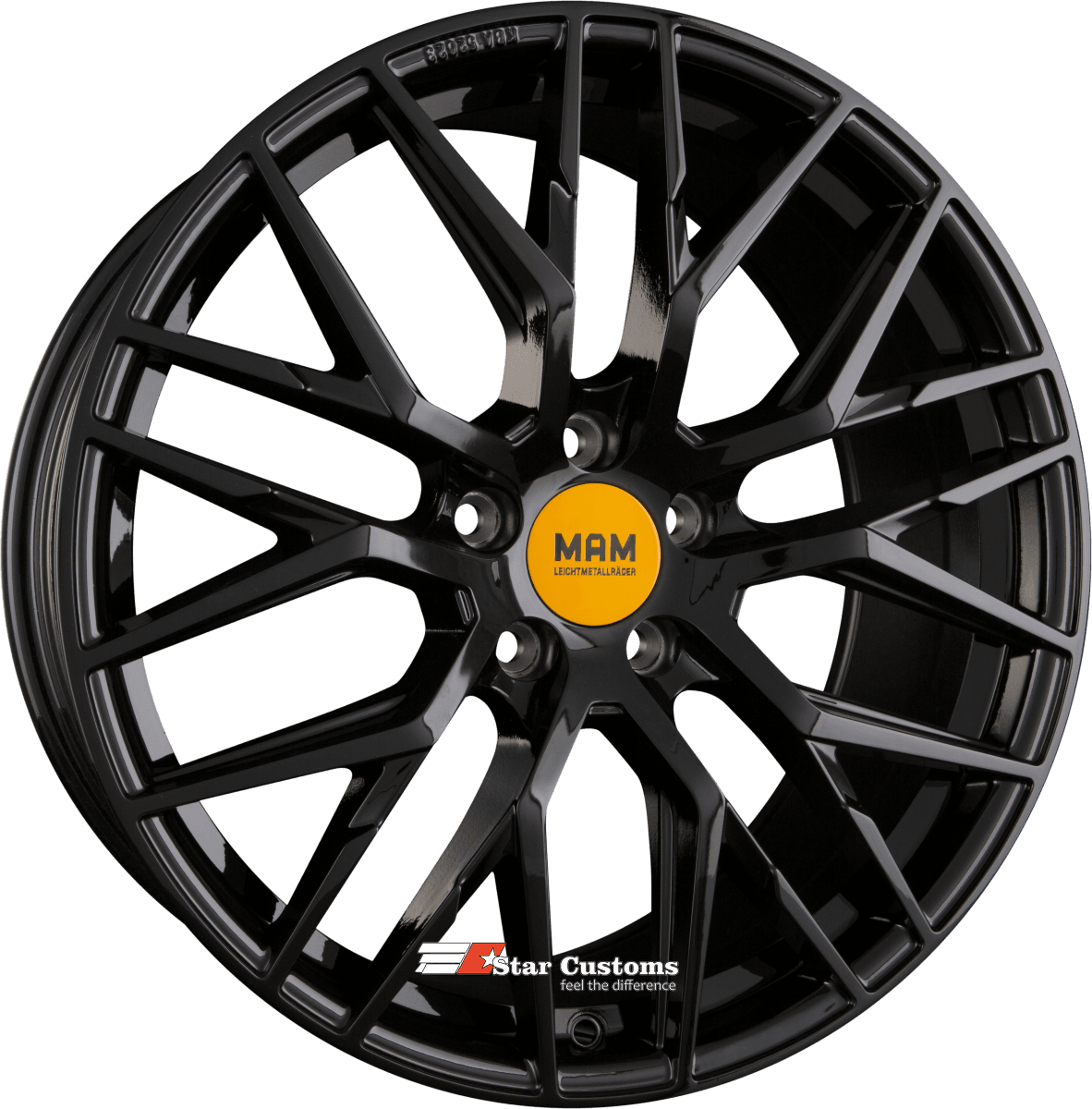 MAM RS4 black painted 7x16 ET40 - LK5/108 ML72.6