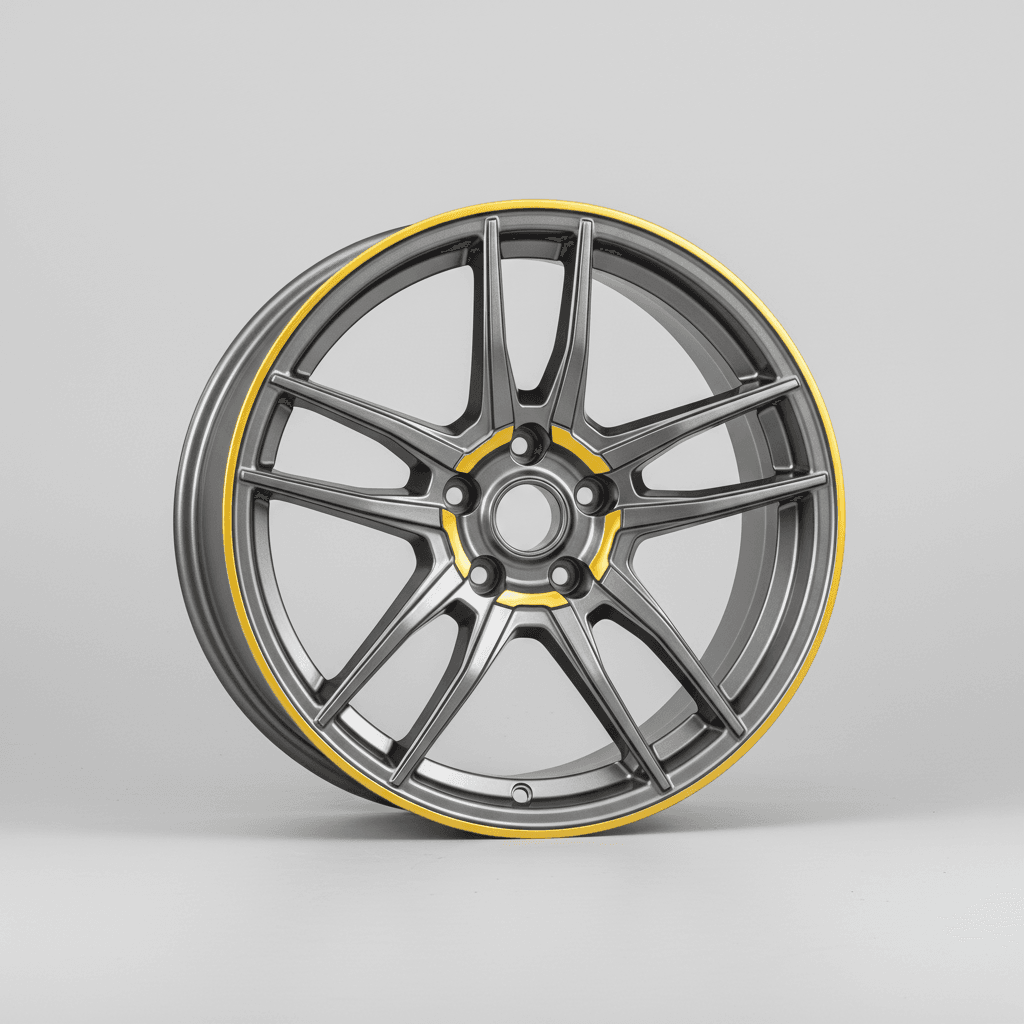 Corspeed Deville gunmetal / Undercut Color Trim gelb 8.5x19 ET29 - LK5/112 ML73.1