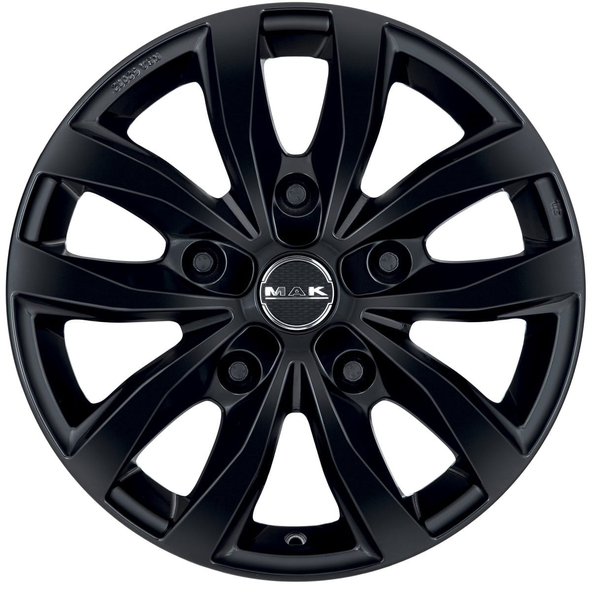 Mak Load 5 gloss black 6.5x16 ET46 - LK5/114.3 ML67.1
