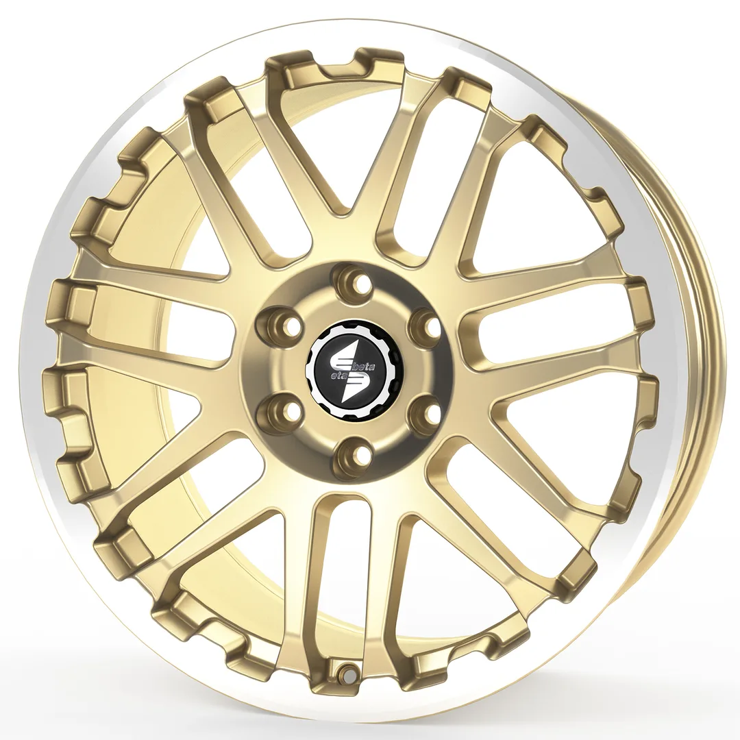 Etabeta Combat gold matt lip + cap polished 9x20 ET42 - LK5/120 ML65.1